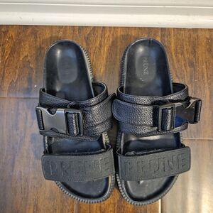 Prune Black Slide Sandals